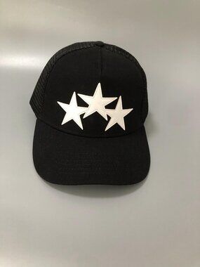 Amiri Black Trucker Hat with White Star Baseball Cap